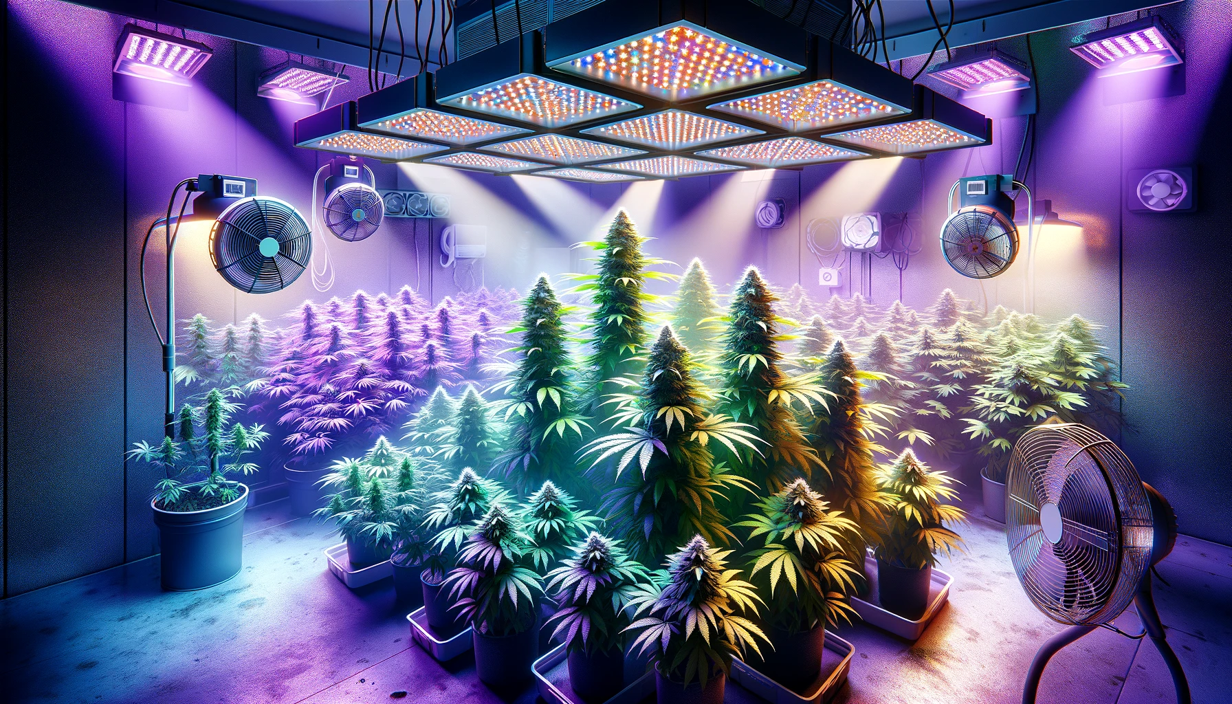 Cannabis Grow Room During the Vegetative Stage