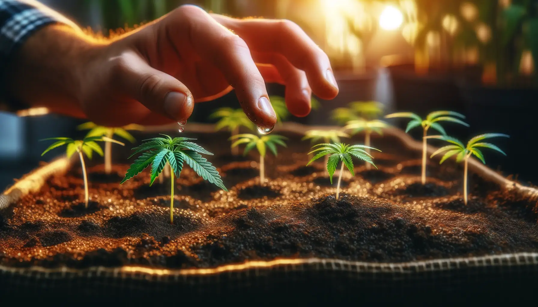 The proper way to water cannabis seedlings