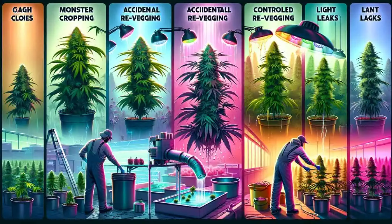 Different re-vegging techniques in cannabis cultivation