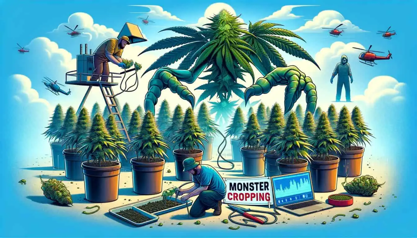 The process of monster cropping in cannabis cultivation